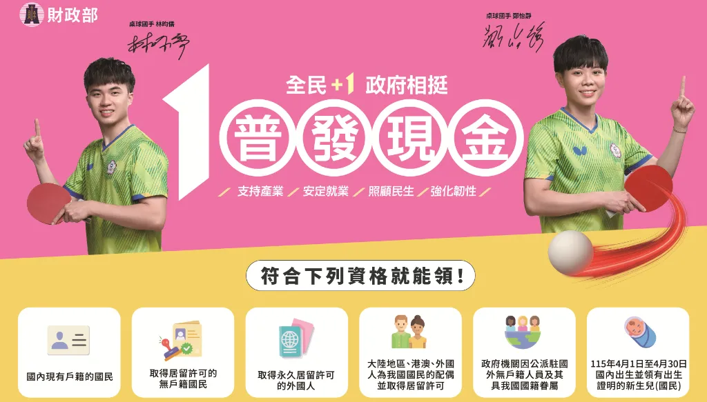 財政部普發現金登記網站